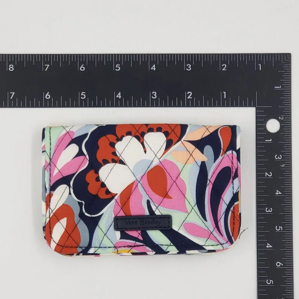 Vera Bradley RFID Bifold‎ Wallet Mod Paisley Multicolored Retro Boho Floral NEW - Picture 8 of 8
